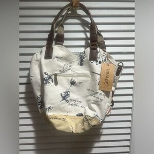 NWT Vivace Satchels boho nature creamy Paris vibe tote satchel handbag